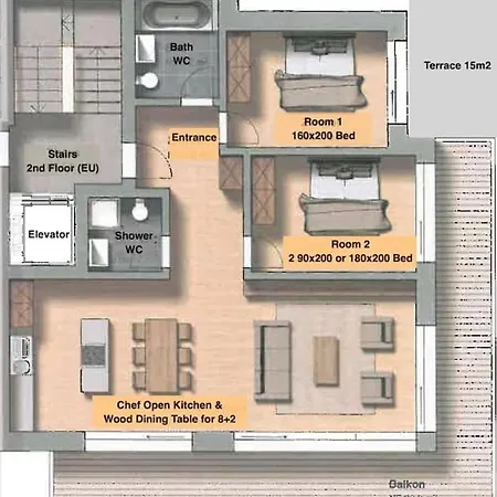 Apartment Matterhorn View 2 Bedroom Zermatt